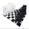 MegaChess Giant Plastic Chess Sets - Black and White - 5 Different Outdoor Giant Chess Sets from 1-Foot to 4 Feet Tall - Includes Hard Plastic Chess Board (49 Inch King) (37 Inch King) view 1