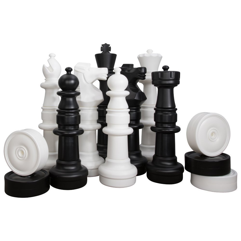 MegaChess 37 Inch Giant Plastic Chess Set - Accessories Available! (w/Plastic Board and Checkers)