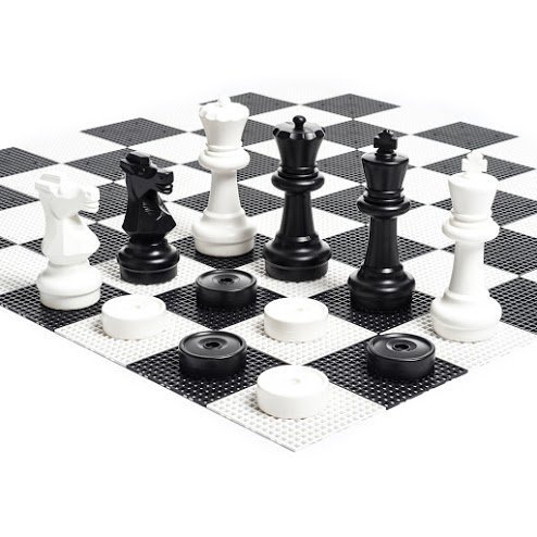 MegaChess 16 Inch Giant Plastic Chess Set - Accessories Available! (w/Plastic Board and Checkers)