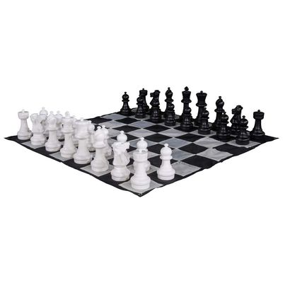 MegaChess 12 Inch Giant Plastic Chess Set - Accessories Available! (w/Nylon Mat)