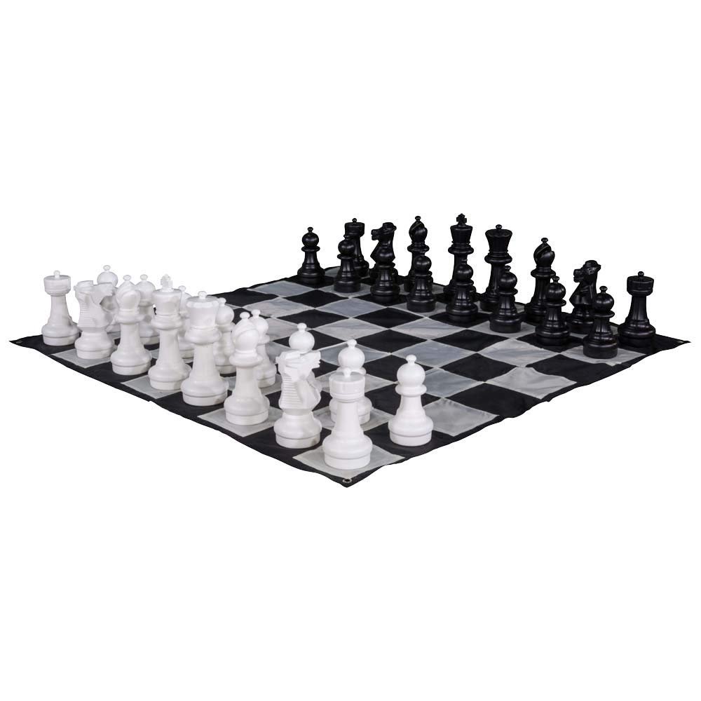 MegaChess 12 Inch Giant Plastic Chess Set - Accessories Available! (w/Nylon Mat)