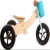 Training Bike/Trike (Max Blue) by Small Foot  Wooden 2-in1 Tricycle/Balance Bike with Basket - Adjustable Height Seat with Ergonomic Handles - Encourages Kids Balance & Coordination -Ages 12+ Months view 2