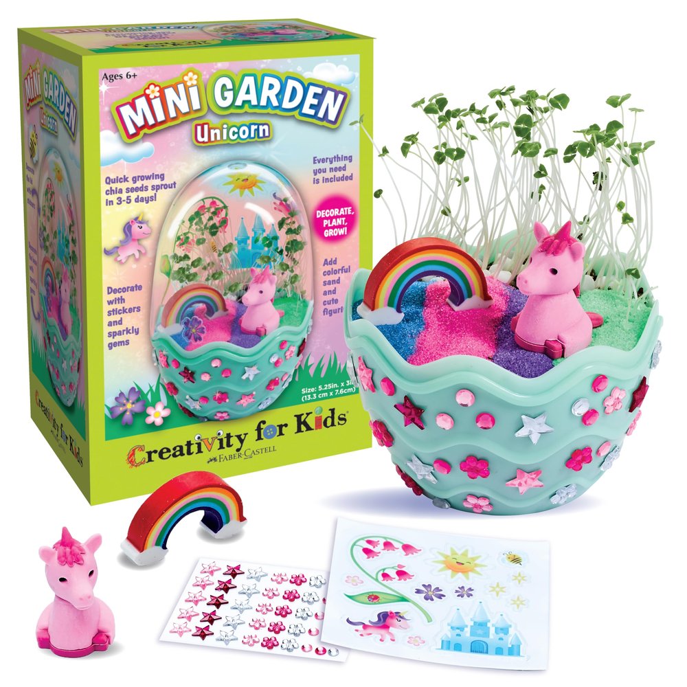 Creativity for Kids Mini Garden: Magical Unicorn Terrarium Kit - Unicorn Gifts for Girls, Kids Craft and Toy, Unique Valentine's Day Gifts (Ages 6+)