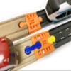 TrainLab Adapter Compatible with Intelino J-1 Smart Train Tracks and Thomas Brio Wooden Railway (2pcs) (Orange) view 1