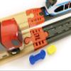TrainLab Adapter Compatible with Intelino J-1 Smart Train Tracks and Thomas Brio Wooden Railway (2pcs) (Red) view 1