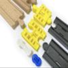 TrainLab Adapter Compatible with Intelino J-1 Smart Train Tracks and Thomas Brio Wooden Railway (2pcs) (Yellow) view 3