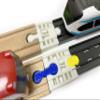TrainLab Adapter Compatible with Intelino J-1 Smart Train Tracks and Thomas Brio Wooden Railway (2pcs) (NiteBrite) view 3