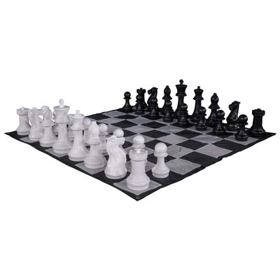 MegaChess 16 Inch Giant Plastic Chess Set - Accessories Available! (/w Nylon Mat)