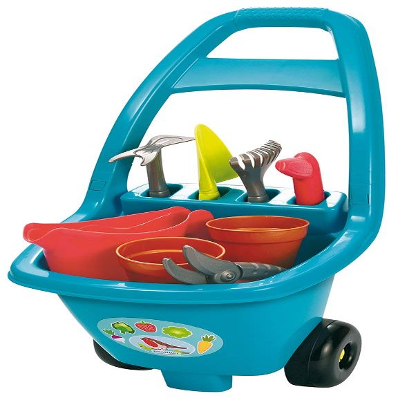 Ecoiffier-4479-Tool Trolley - Garden Tools for Children - from 18 Months, Made in France