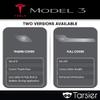 Tarsier Tesla Model 3 & Model Y [Push] Door Handle Stickers (Silver Handle) - Full Cover view 3