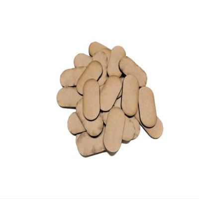25mm x 75mm Pill Shaped MDF Wood Bases Laser Cut Crafts FAST SHIPPING US SELLER