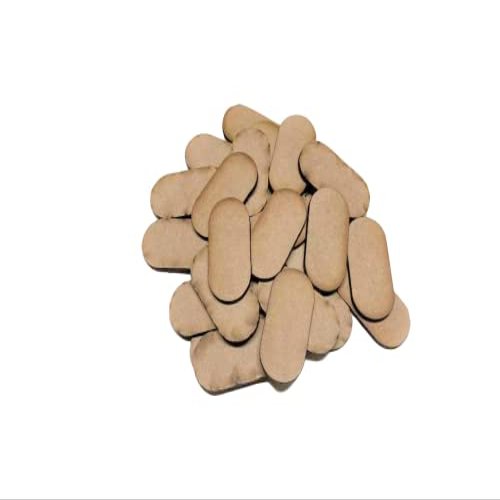25mm x 75mm Pill Shaped MDF Wood Bases Laser Cut Crafts FAST SHIPPING US SELLER
