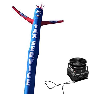 Blue Tax Service E-File 18 Foot Tall Inflatable Tube Man Air Powered Waving Puppet, Air Blower Motor Included Dancer by Feather Flag Nation