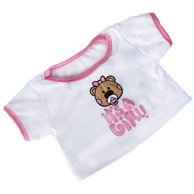 BYO-BFF Stuffed Animals Plush Toy Outfit Its a Girl Tee 16