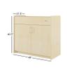 Foundations SafeSwing Daycare Changing Table, Heavy-Duty Wood Cabinet with 2 Storage Shelves, Soft-Close Hinges, Changing Pad Included, Natural view 2