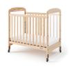 Foundations Serenity Compact Clearview Daycare Crib, Fixed Side, Durable Wood Construction, Adjustable Mattress Board, Clear End Panels. Includes 3 InfaPure Foam Mattress (Natural) view 1