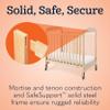 Foundations Serenity Compact Clearview Daycare Crib, Fixed Side, Durable Wood Construction, Adjustable Mattress Board, Clear End Panels. Includes 3 InfaPure Foam Mattress (Natural) view 4