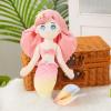 Athoinsu 15.5'' Pink Mermaid Stuffed Animal Soft Cute Adorable Mermaid Princess Plush Toy Doll Birthday Children's Day Decors for Toddler Girls (Pink) view 2
