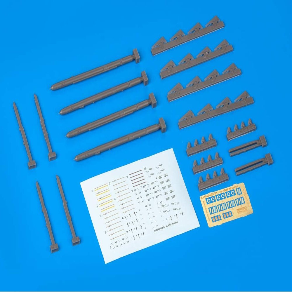 Eduard EDU648549 1/48 Brassin Alarm Anti-Radar Missile, 4 Pieces, Plastic Model Parts