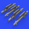 Eduard EDU648549 1/48 Brassin Alarm Anti-Radar Missile, 4 Pieces, Plastic Model Parts view 2