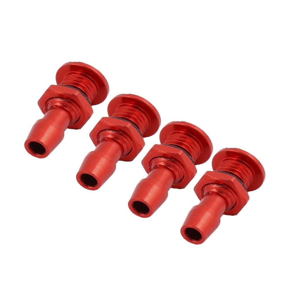 New Lon0167 4Pcs M6 Featured Thread 2.5mm Inner reliable efficacy Dia Red Aluminum Water Outlet for RC Boat(id:bd4 fe 4b 9a1)