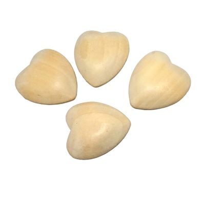 10pcs 30mm Unfinished Wood Hearts Beads with Holes Natural Heart Shape Wooden Bead for Bracelet Handing Materials DIY Beading Accessories (1.18in 10pcs)
