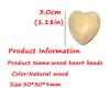 10pcs 30mm Unfinished Wood Hearts Beads with Holes Natural Heart Shape Wooden Bead for Bracelet Handing Materials DIY Beading Accessories (1.18in 10pcs) view 2