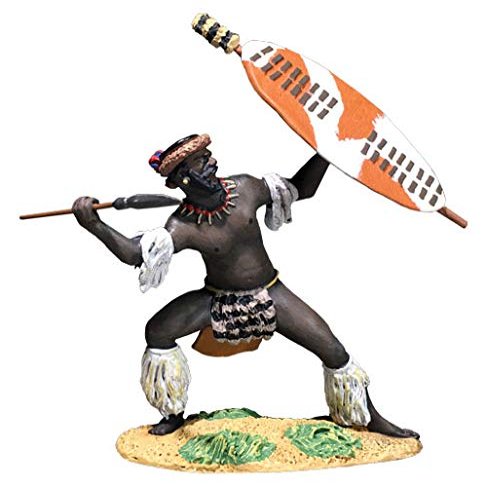 W. Britains Anglo Zulu War 20198 Zulu Thrusting with Spear Uthulwana Regiment 1:30 Scale Pewter
