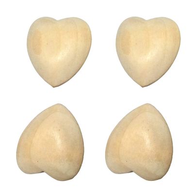 20pcs 30mm Unfinished Wood Hearts Beads with Holes Natural Heart Shape Wooden Bead for Bracelet Handing Materials DIY Beading Accessories (1.18in 20pcs)