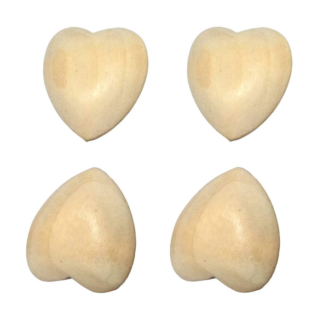 20pcs 30mm Unfinished Wood Hearts Beads with Holes Natural Heart Shape Wooden Bead for Bracelet Handing Materials DIY Beading Accessories (1.18in 20pcs)