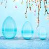 BestPysanky Set of 3 Jumbo Large Size Giant Fillable Plastic Easter Eggs, All 10 Inches view 3