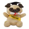 Cuddle Barn | Smartie Marty 9" Pug Animated Stuffed Animal Plush Toy | Graduate Pug Puppy Dog Holding Diploma Scurries Around and Sings Shout view 1