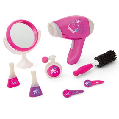 Kidoozie Glamour Girls Styling Set - Pretend Play Hair and Cosmetics Set for Children Ages 3 and Above