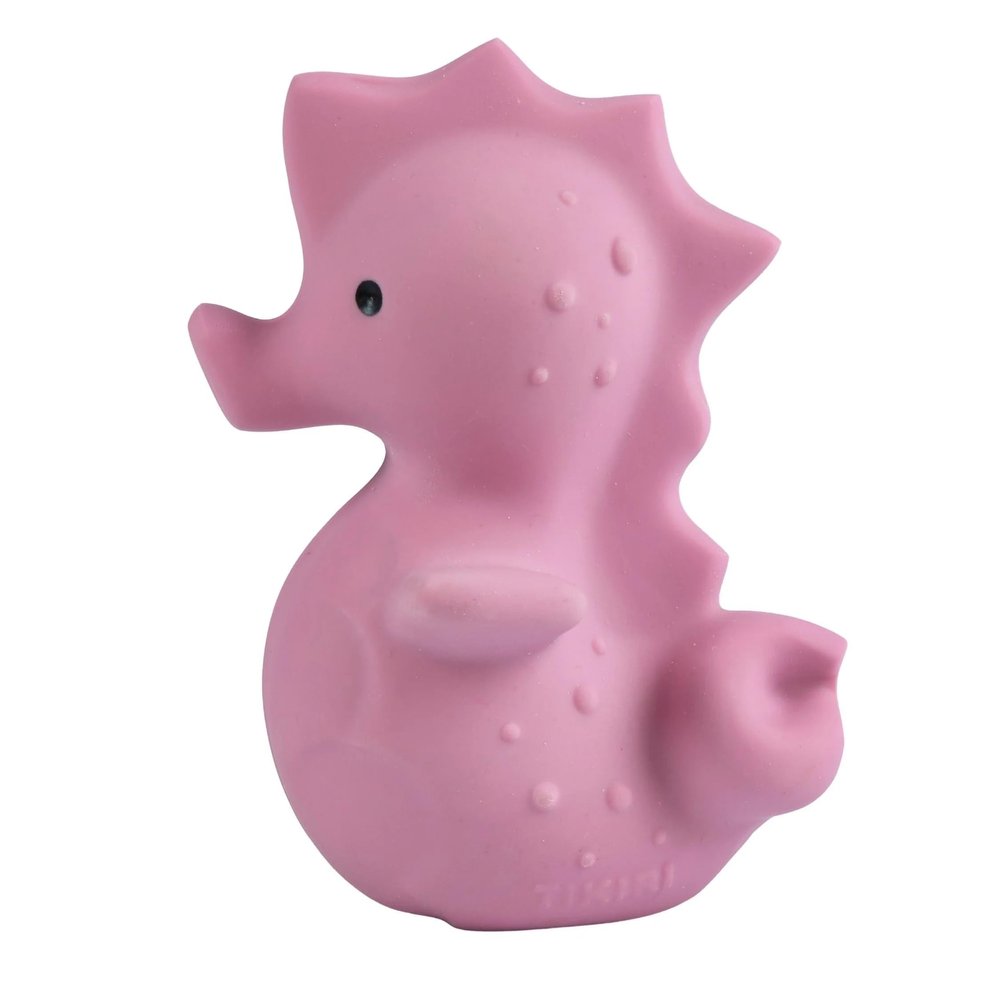 Tikiri Toys Ocean Buddies Sea Horse Natural Rubber Rattle (Pink)