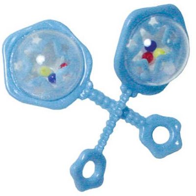 72 Pieces Blue Baby Rattle Shower Favors for Crafting, Holiday Decorating and Displaying