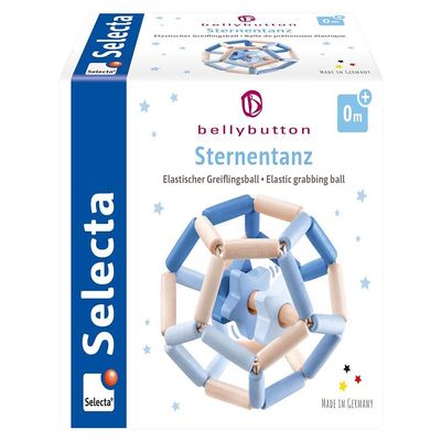 Sternentanz blau, Elastischer Greiflingsball, 11,5 cm