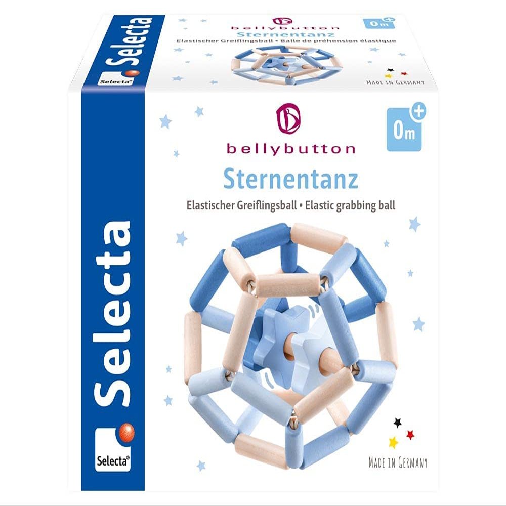 Sternentanz blau, Elastischer Greiflingsball, 11,5 cm