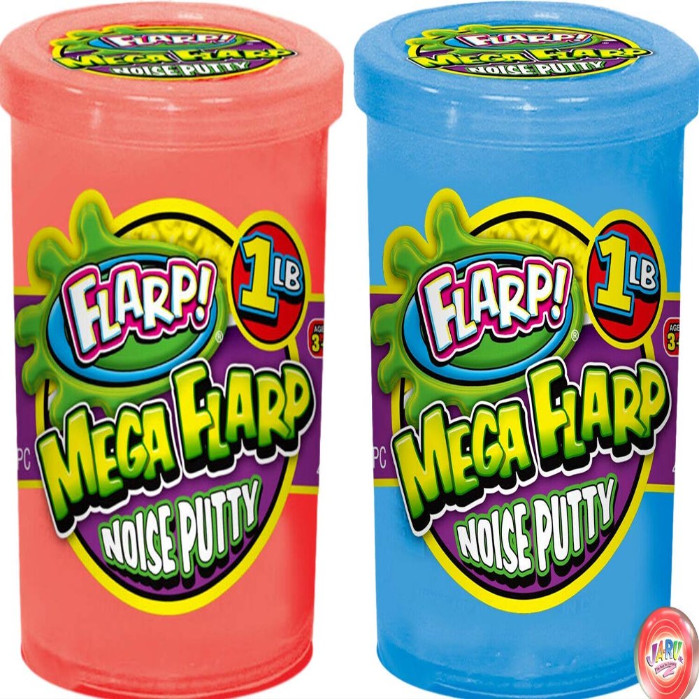 JA-RU 1Lb Mega Flarp Noise Putty Fidget Toy (2 Pack)  Scented Sensory Putty for Kids, Stress Relief Toy, Slime Party Favors, Classroom Prizes, & Goodie Bag Fillers. 335-2p