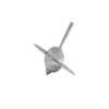 Modern Large Sterling silver dreidel Flower design Hebrew letters Spinning Top Israel handmade Collector's view 2