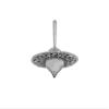 Modern Large Sterling silver dreidel Flower design Hebrew letters Spinning Top Israel handmade Collector's view 3