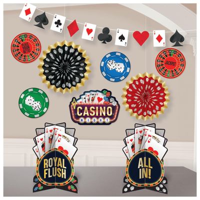 amscan Casino Night Party Decorating Kit - 10 pcs