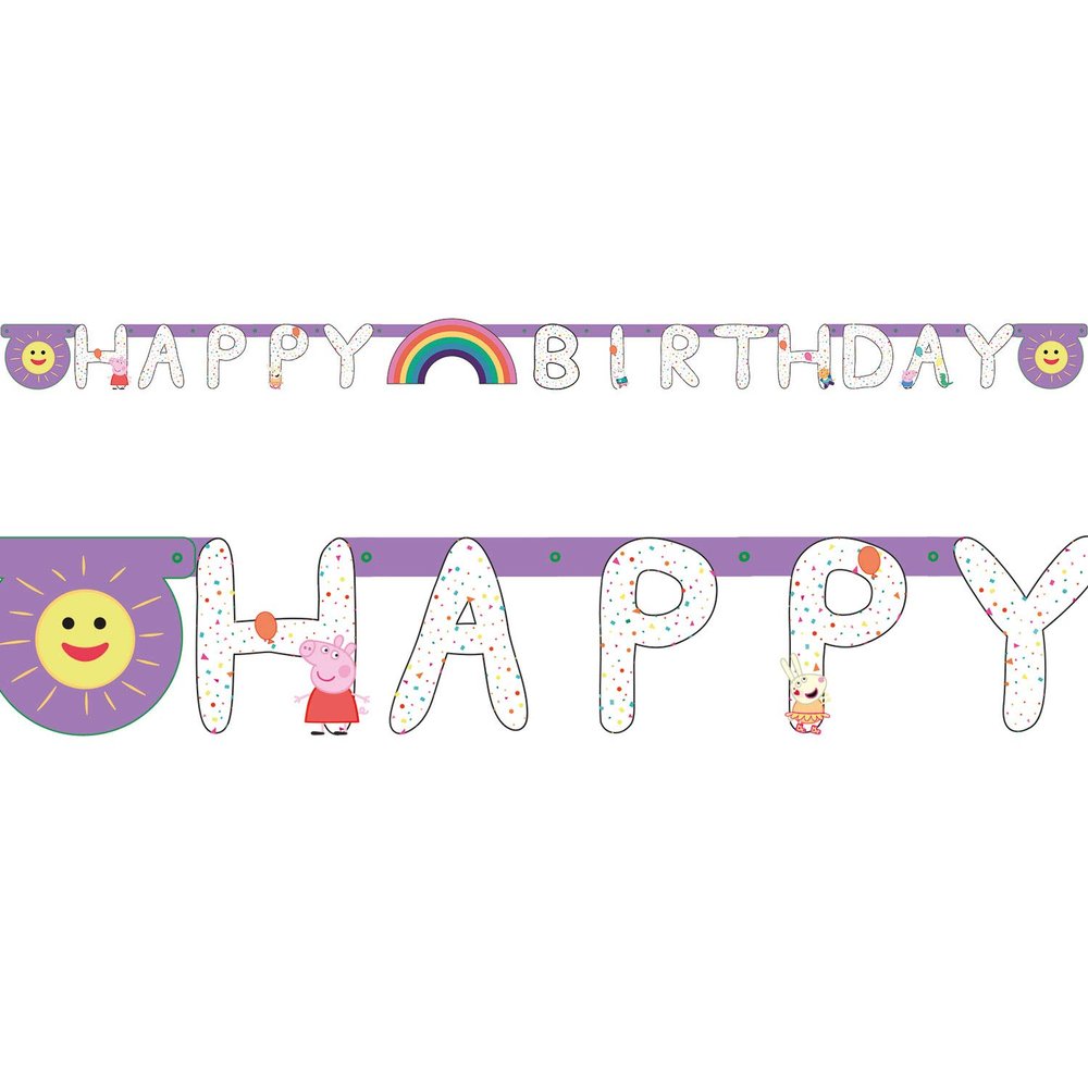 (PKT) Child Peppa Pig HB Letter Banner (2.1m) - Dinosaur
