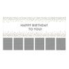 Birthday Accessories Silver & Gold Happy Birthday To You Giant Customizable Banner - 65" x 20" (Pack Of 1) - Durable Plastic Party Decoration view 1