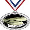 Dominoes White Trellis Medal Silver, 2.5" Dominoe Games Prizes, Kids Dominoes Trophy Medal Awards 1 Pack view 1