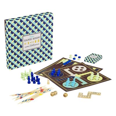 Ridleys 8-in-1 Classic Games Set  Includes Backgammon, Chinese Checkers, Dominoes, Checkers, Ludo, Pick-Up Sticks, and Playing Cards  Ideal for Parties and Family Game Night
