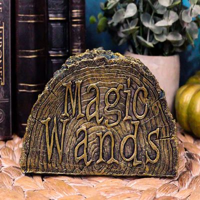 Ebros Witches Wizards and Sorcerers Realistic Fantasy Cosplay Decorative Magical Spells Sorcery Costume Prop Accessory Decor Collectible Figurine (Dryad Stump of Magic Wand Holder Stand)