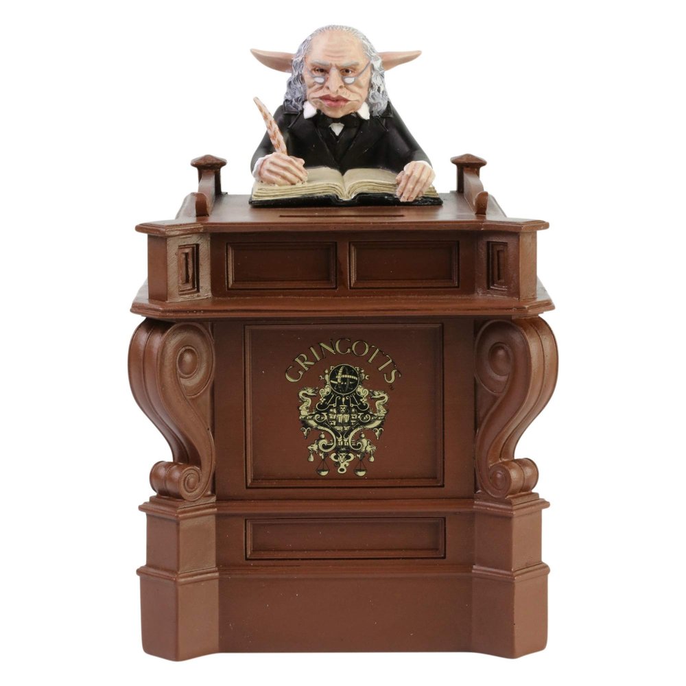 Enesco 6007108 The Wizarding World of Harry Potter Gringotts Goblin Coin Bank, 7.2 Inch, Multicolor