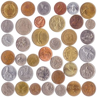 10 Different Coins with Animals, Birds, Beetles, Fishes, Crustaceans, Insects, MOLLUSCS, ARACHNIDS, Reptiles, Mammals