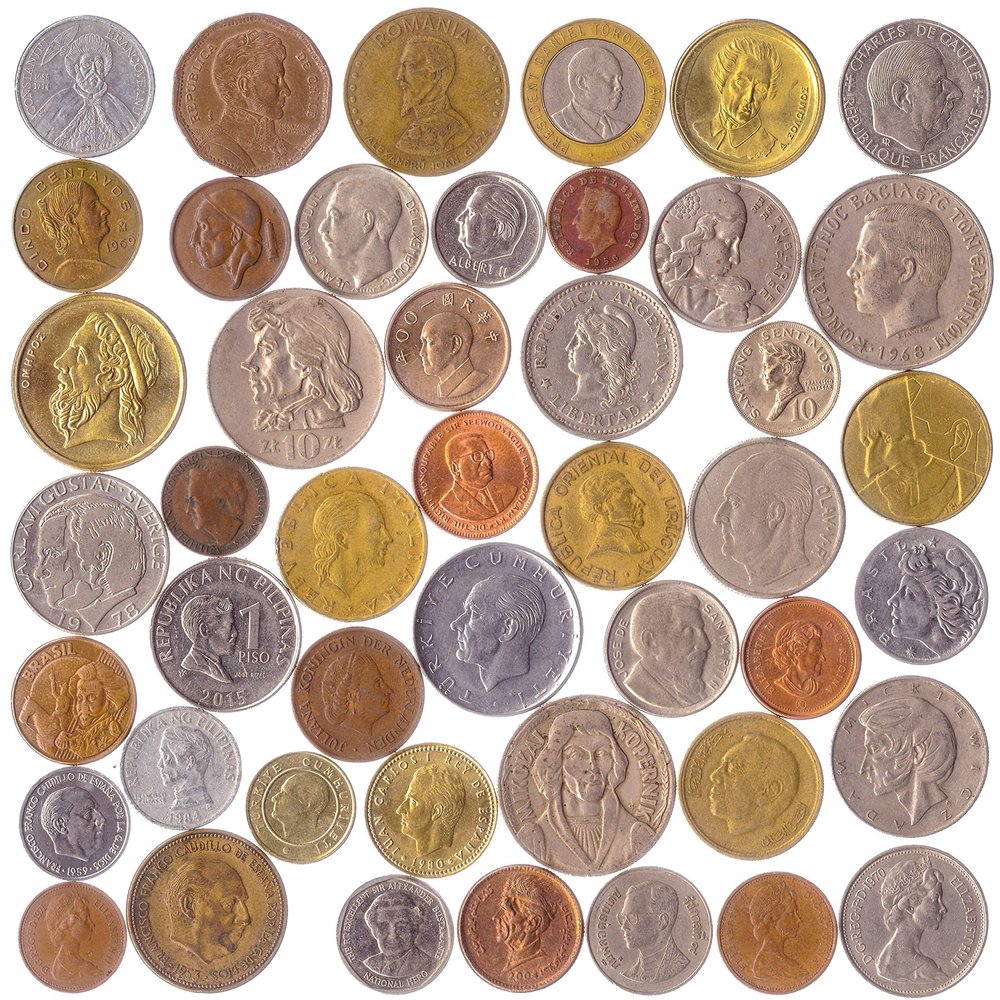 10 Different Coins with Portraits of: Presidents, Dictators, Leaders, Heroes, Kings and Queens, Scientists and INNOVATORS, and Many Other Famous Persons: Lords, RULERS, SOVEREIGNS, Monarchs, Princes