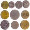 10 Different Coins from Countries in The Middle East. Mostly These Countries: Bahrain, Cyprus, Egypt, Israel, Jordan, Kuwait, Lebanon, Oman, Saudi Arabia, United Arab Emirates, and Turkey view 1